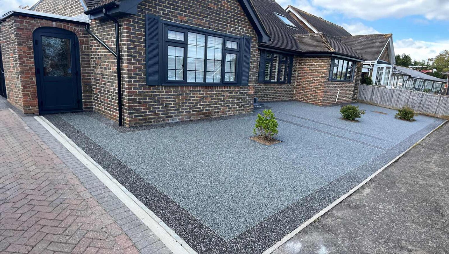 Grey resin bound driveway, Plymouth